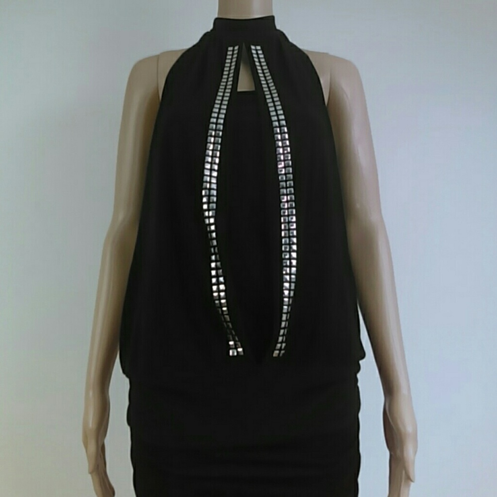 Unique Studded Halter Top.